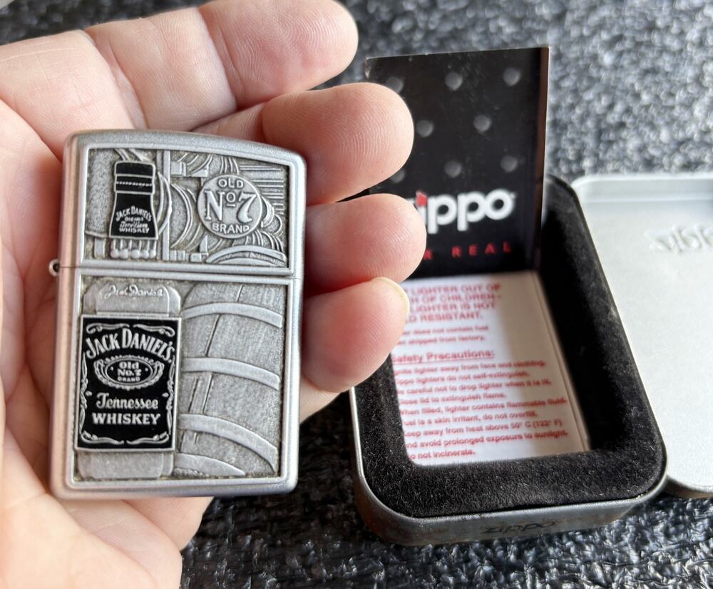 Zippo Lighter Jack Daniels NO 7 Emblem 2005 Design New in Case